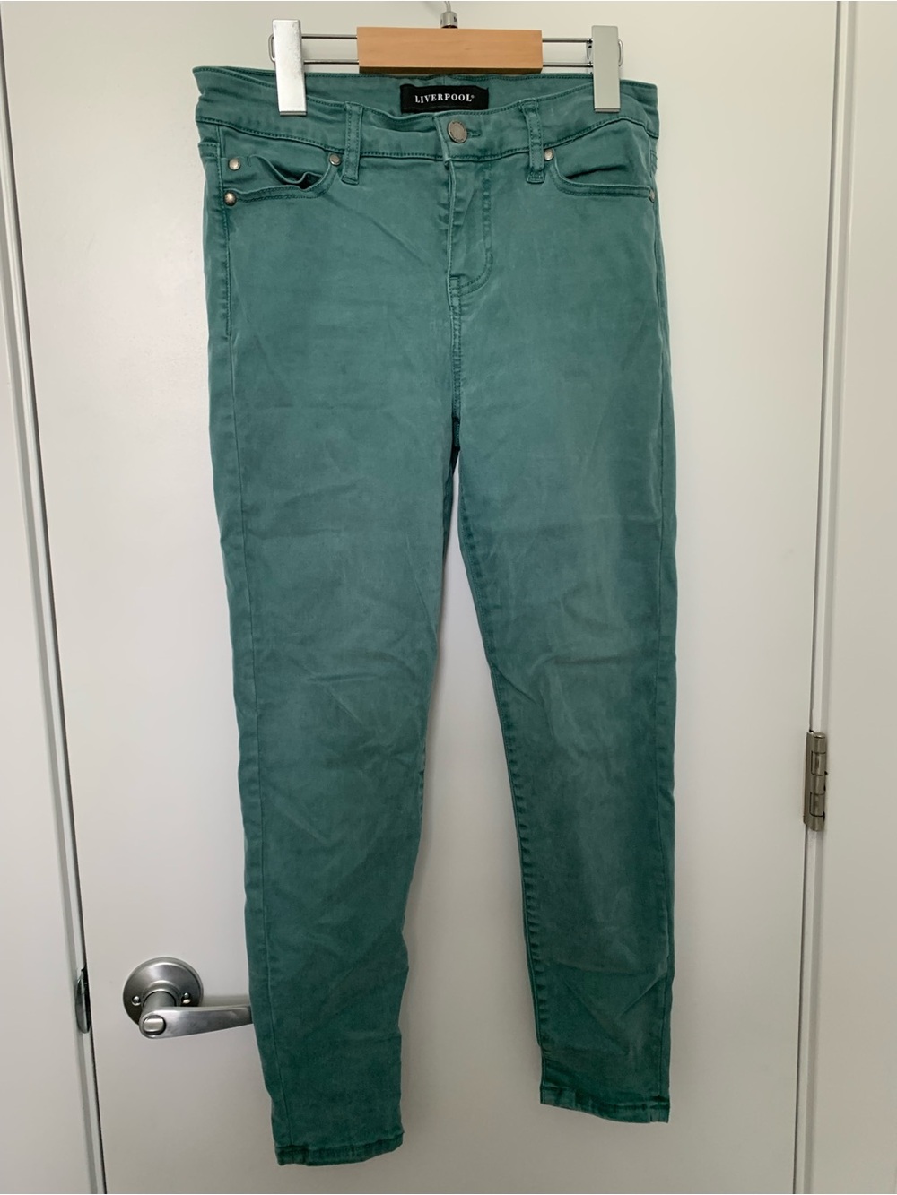 Liverpool Teal Skinny Petite Length Jeans